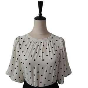 Polka Dot Women's Top - Black and White
